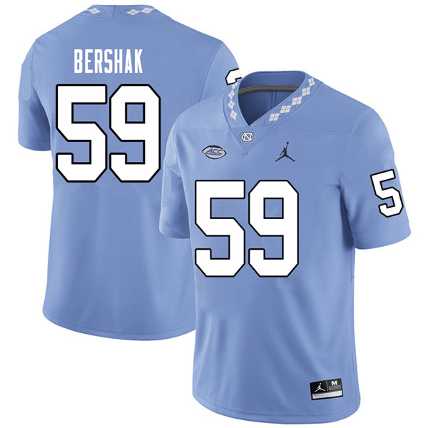 Jordan Brand Men #59 Andy Bershak North Carolina Tar Heels College Football Jerseys Sale-Carolina Bl